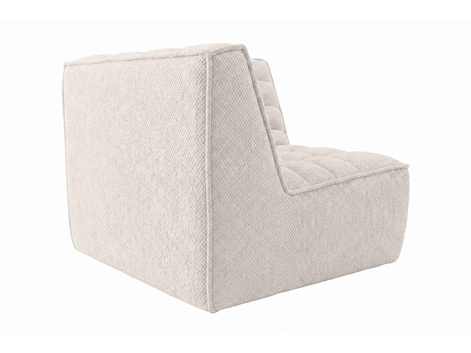 Module d’angle, module, tissu peluche Pop, blanc glacé, LAZY