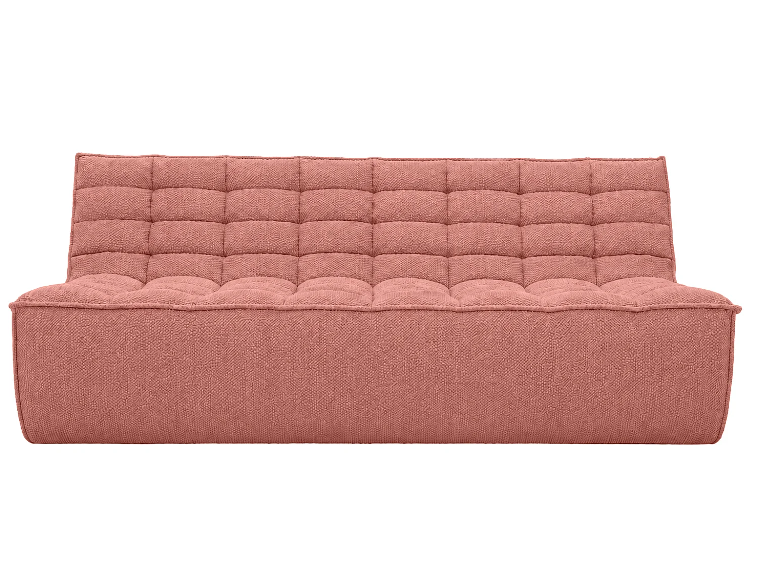Canapé 3 places modulable, tissu peluche Pop, rose, LAZY