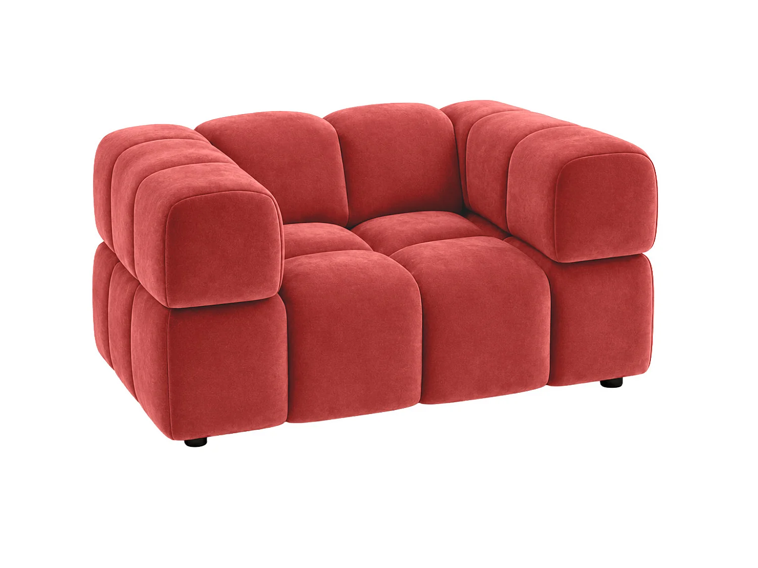 Fauteuil, tissu velours Bluvel, rouge vin, Averro