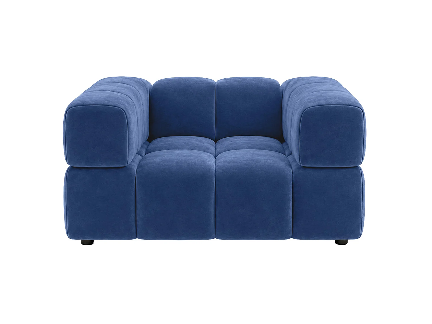 Fauteuil, tissu velours Bluvel, bleu encre, Averro