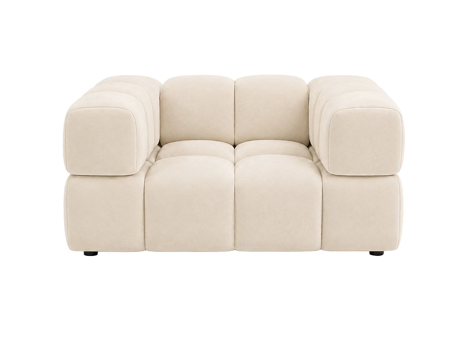 Fauteuil, tissu velours Bluvel, crème, Averro