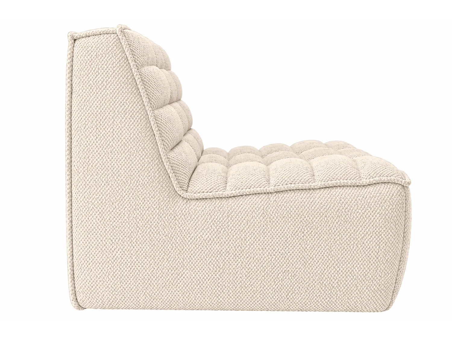 Fauteuil, fauteuil lounge, tissu peluche Pop, crème, LAZY