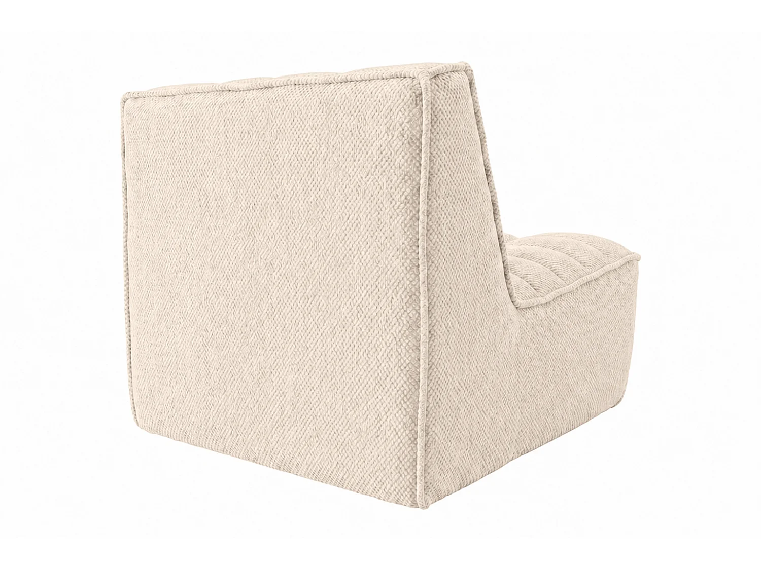 Fauteuil, fauteuil lounge, tissu peluche Pop, crème, LAZY