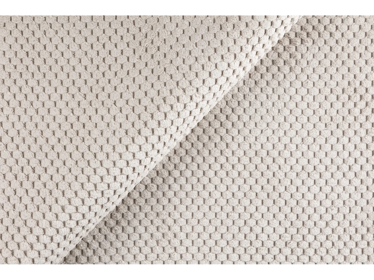 Canapé d’angle modulable en U, tissu peluche Pop, beige, LAZY U
