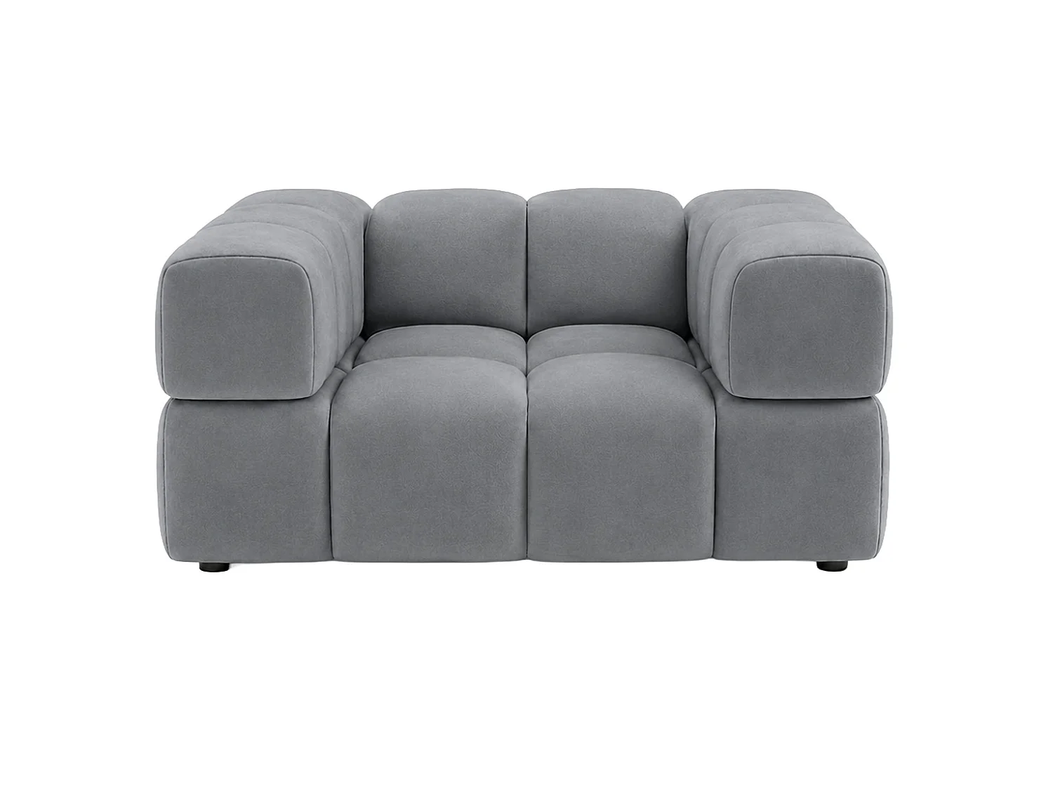 Sessel, Veloursstoff Bluvel, Blaugrau, Averro