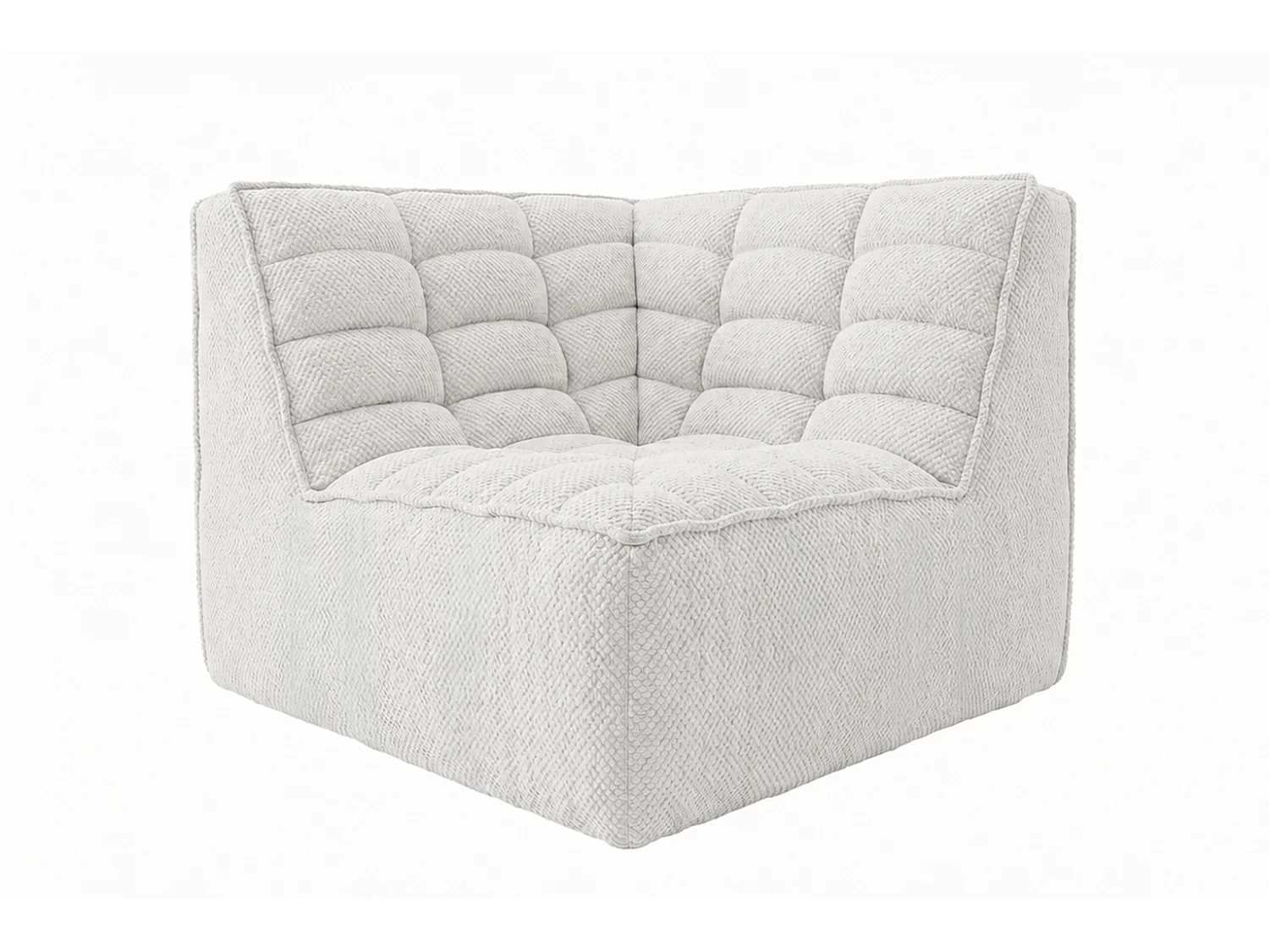 Module d’angle, module, tissu peluche Pop, beige, LAZY