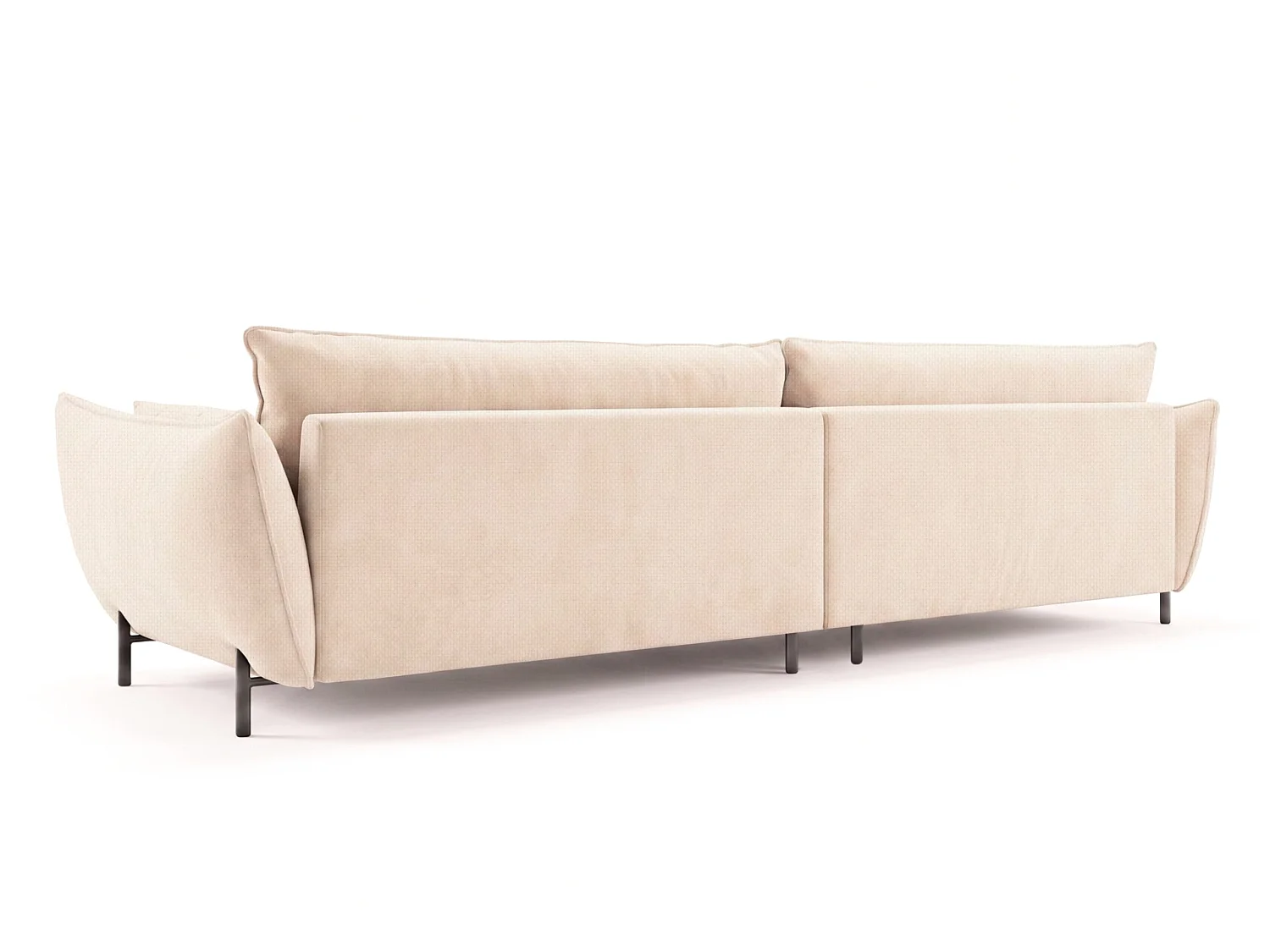 Sofa 4-osobowa na taras i ogród, tkanina Sunlight, Ecru, SUNMEE