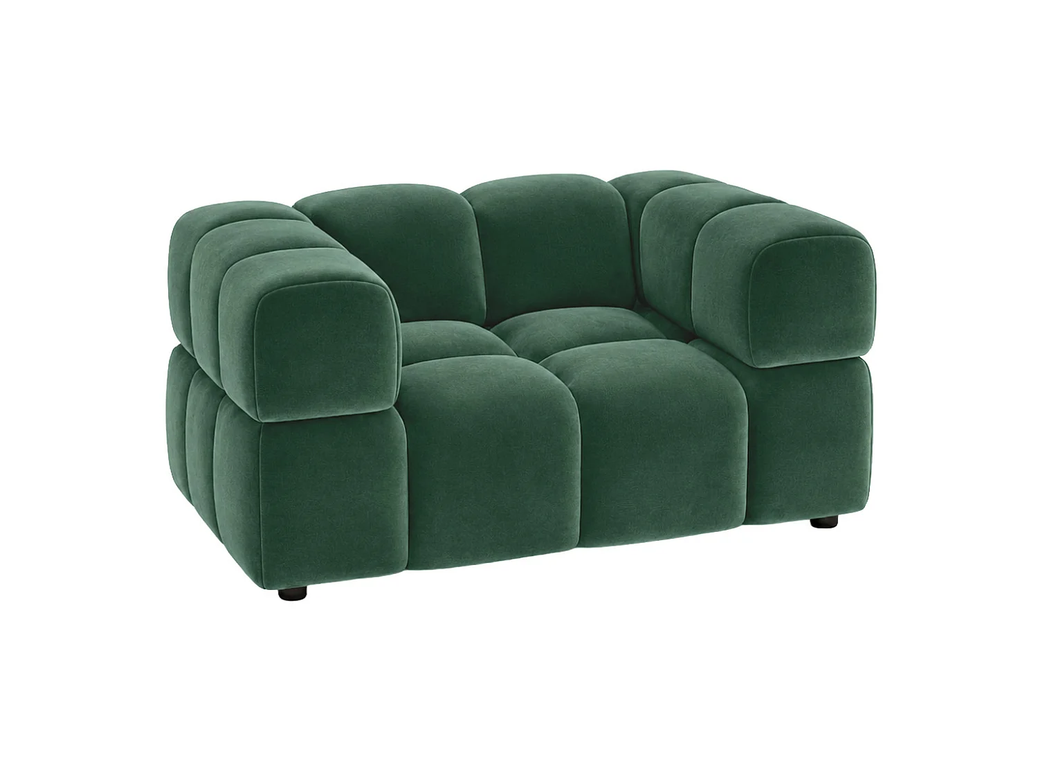 Fauteuil, tissu velours Bluvel, vert, Averro