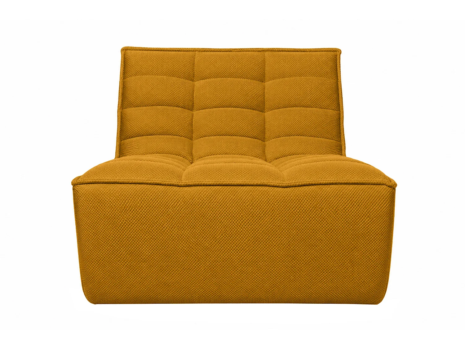 Fauteuil, fauteuil lounge, tissu peluche Pop, moutarde, LAZY