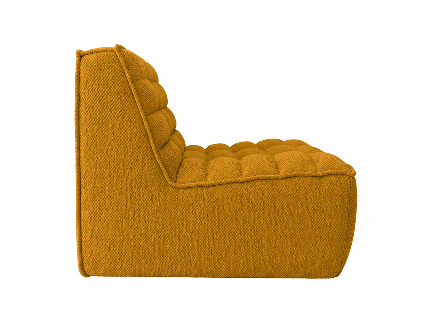 Fauteuil, fauteuil lounge, tissu peluche Pop, moutarde, LAZY