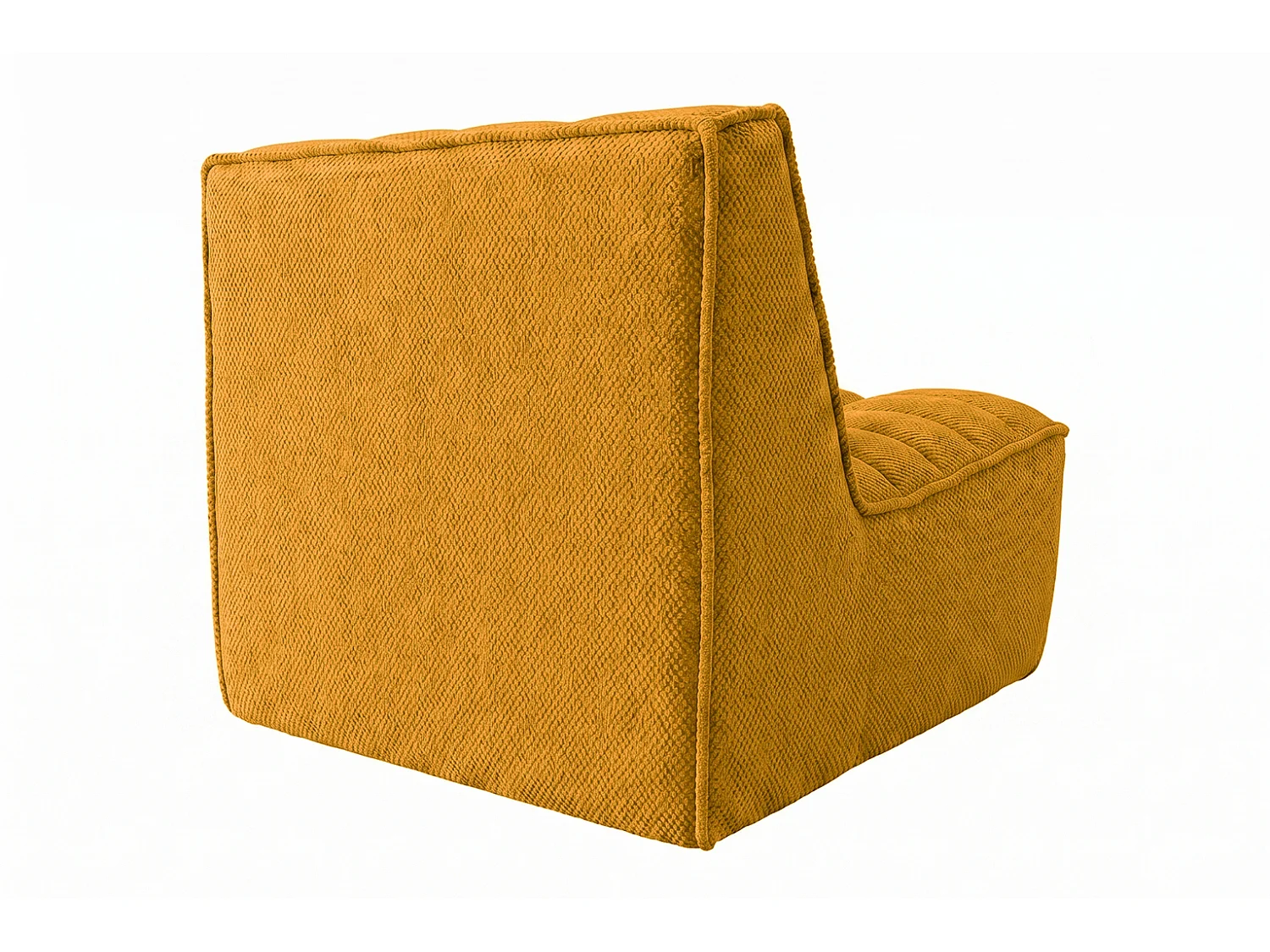 Fauteuil, fauteuil lounge, tissu peluche Pop, moutarde, LAZY