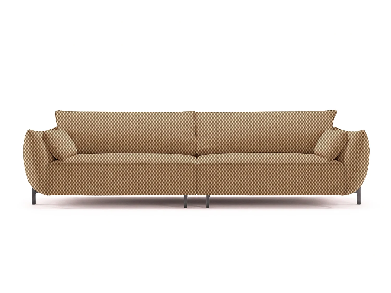 Sofa 4-osobowa na taras i ogród, tkanina Sunlight, Toffee, SUNMEE