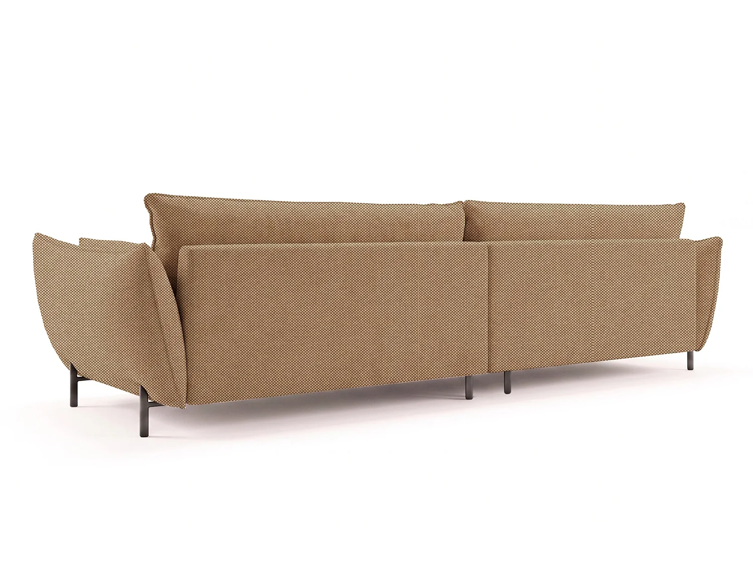 Sofa 4-osobowa na taras i ogród, tkanina Sunlight, Toffee, SUNMEE