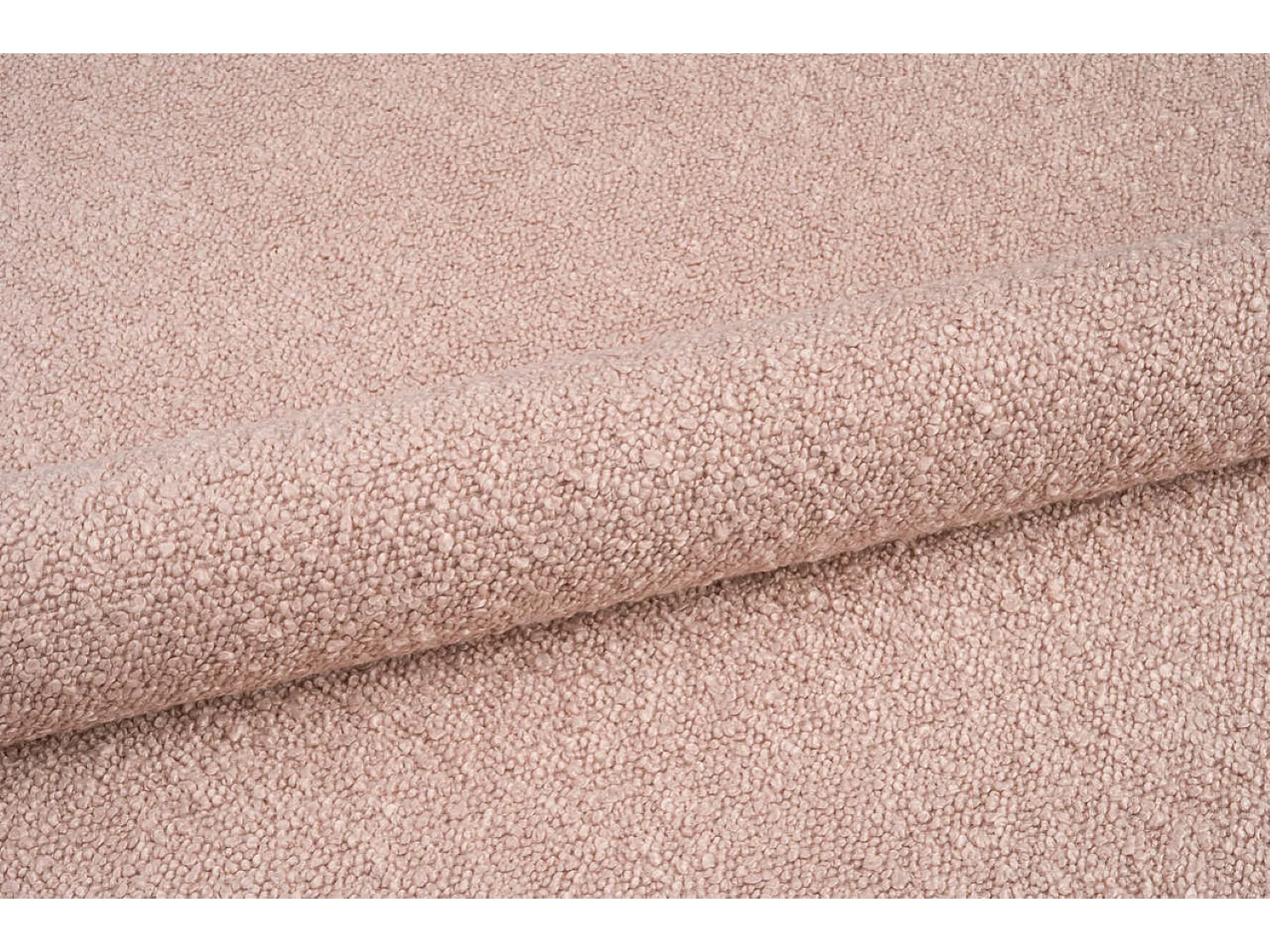 Lit rembourré avec coffre de rangement, tissu bouclé Baloo, rose, 140x200 cm, BERO