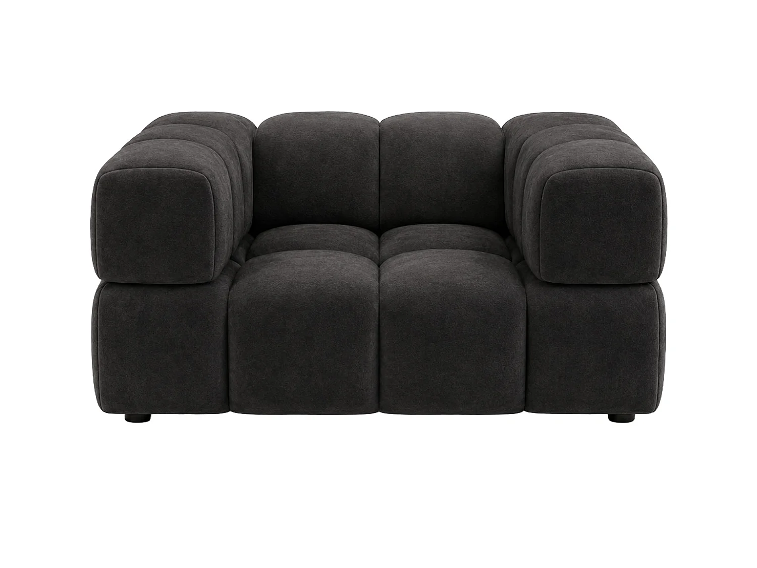 Fauteuil, tissu velours Bluvel, noir, Averro