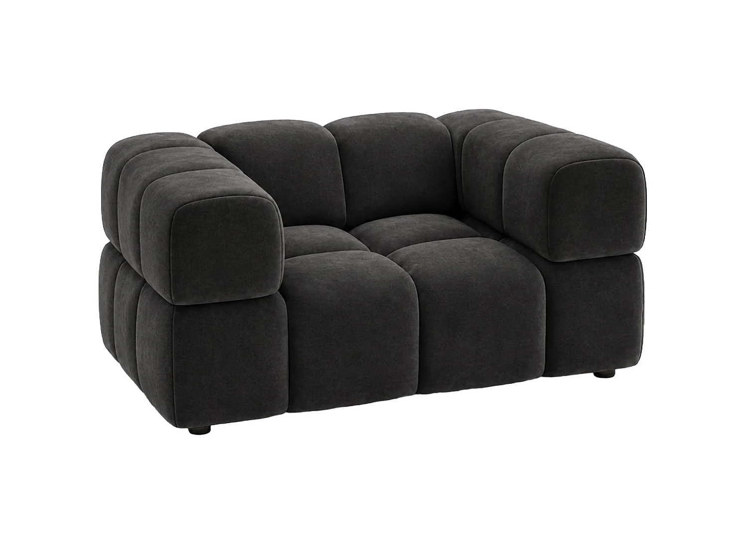 Fauteuil, tissu velours Bluvel, noir, Averro
