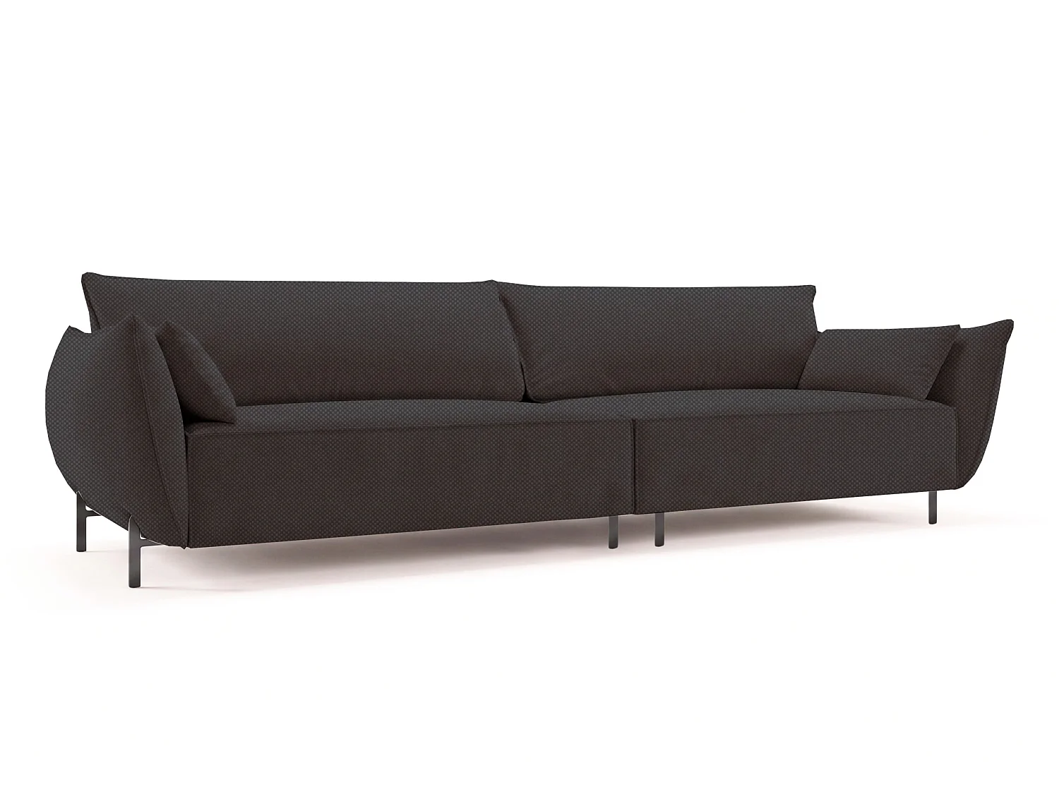 Sofa 4-osobowa na taras i ogród, tkanina Sunlight, Grafitowy, SUNMEE