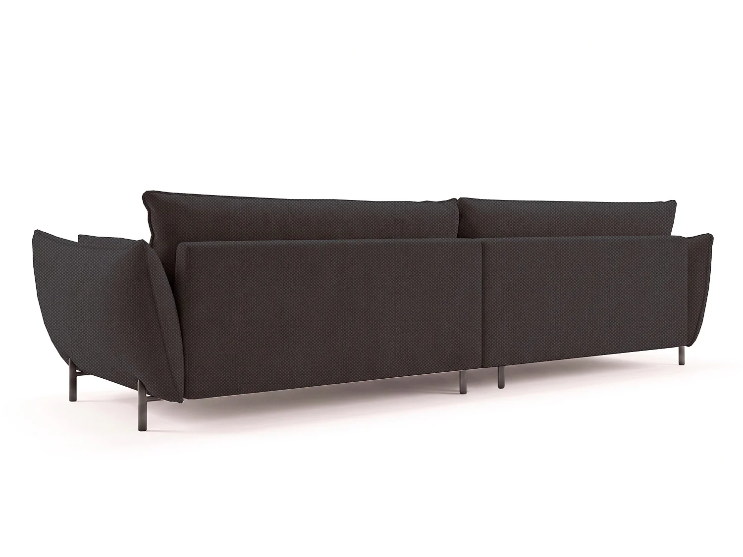 Sofa 4-osobowa na taras i ogród, tkanina Sunlight, Grafitowy, SUNMEE