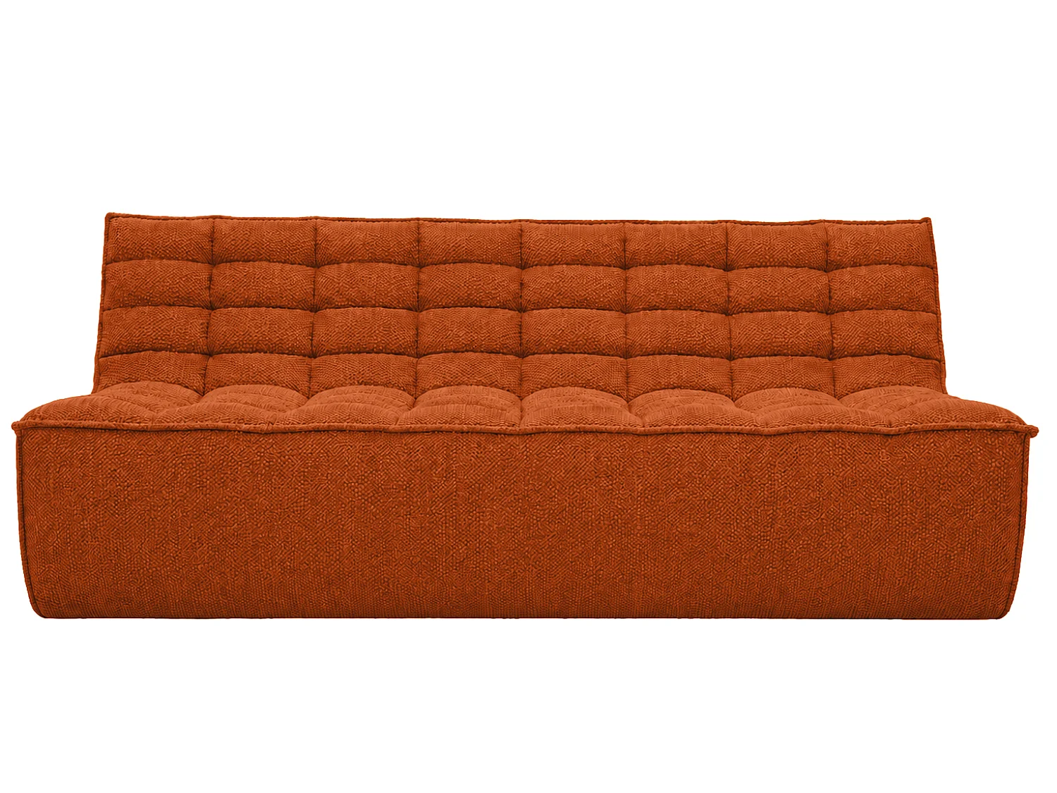 Canapé 3 places modulable, tissu peluche Pop, cuivre, LAZY