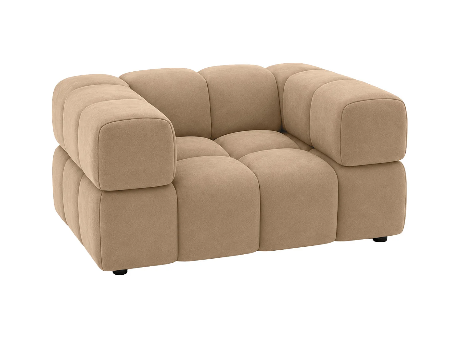 Fauteuil, tissu velours Bluvel, latte, Averro