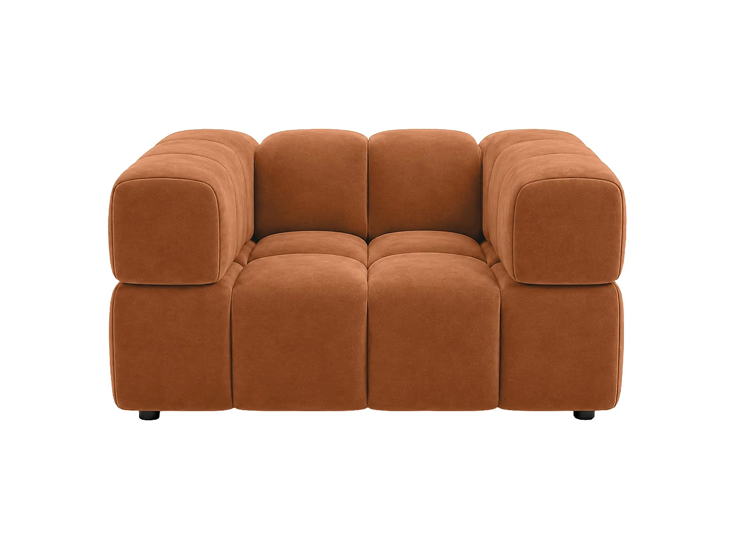 Fauteuil, tissu velours Bluvel, couleur cannelle, Averro