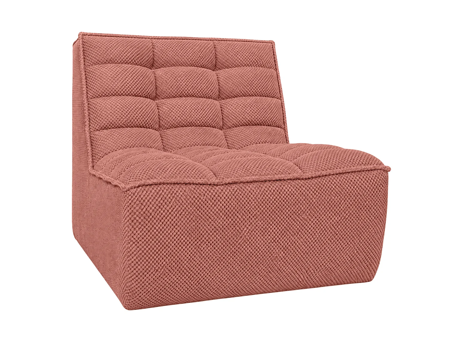 Fauteuil, fauteuil lounge, tissu peluche Pop, rose, LAZY