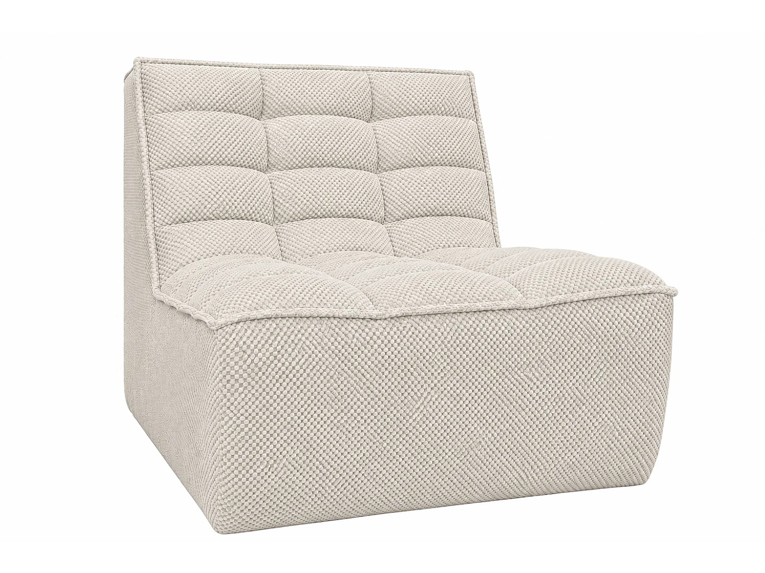 Fauteuil, fauteuil lounge, tissu peluche Pop, beige, LAZY