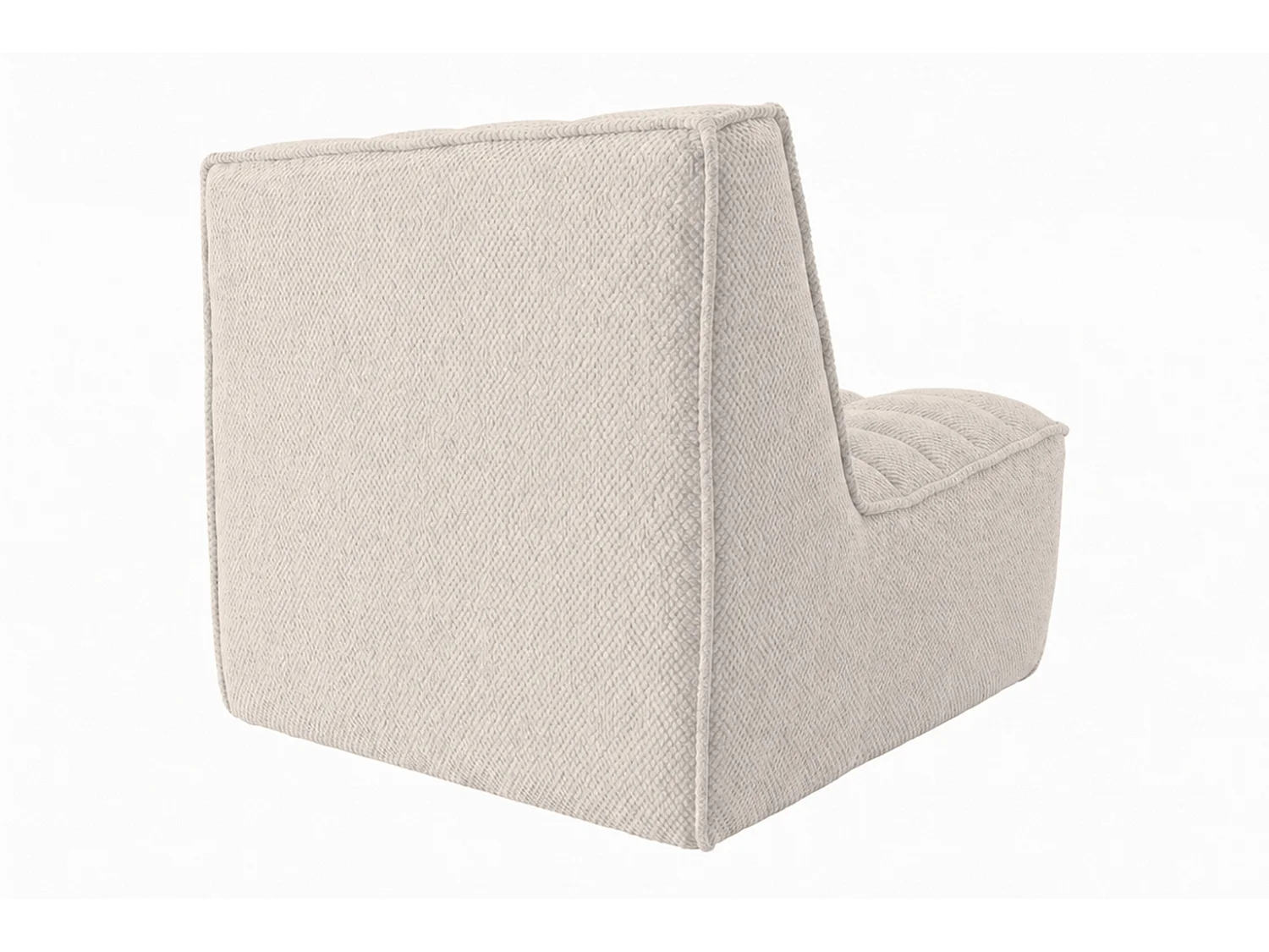 Fauteuil, fauteuil lounge, tissu peluche Pop, beige, LAZY