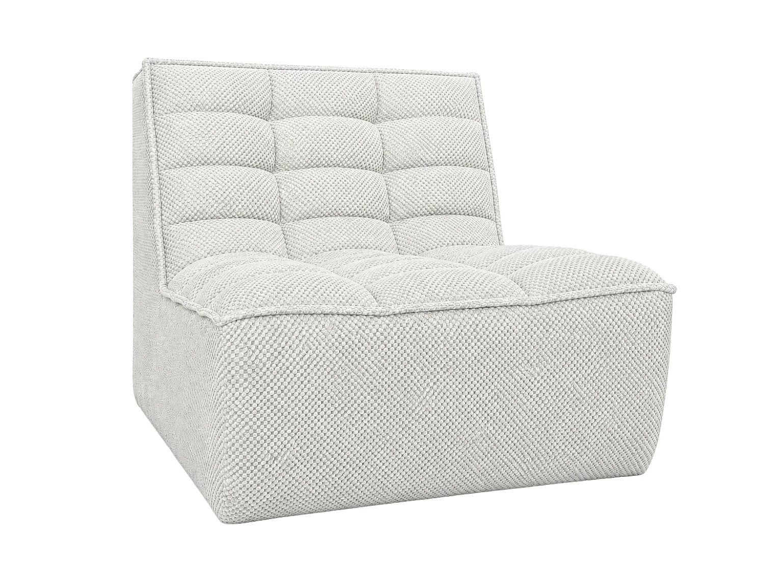 Fauteuil, fauteuil lounge, tissu peluche Pop, blanc glacé, LAZY