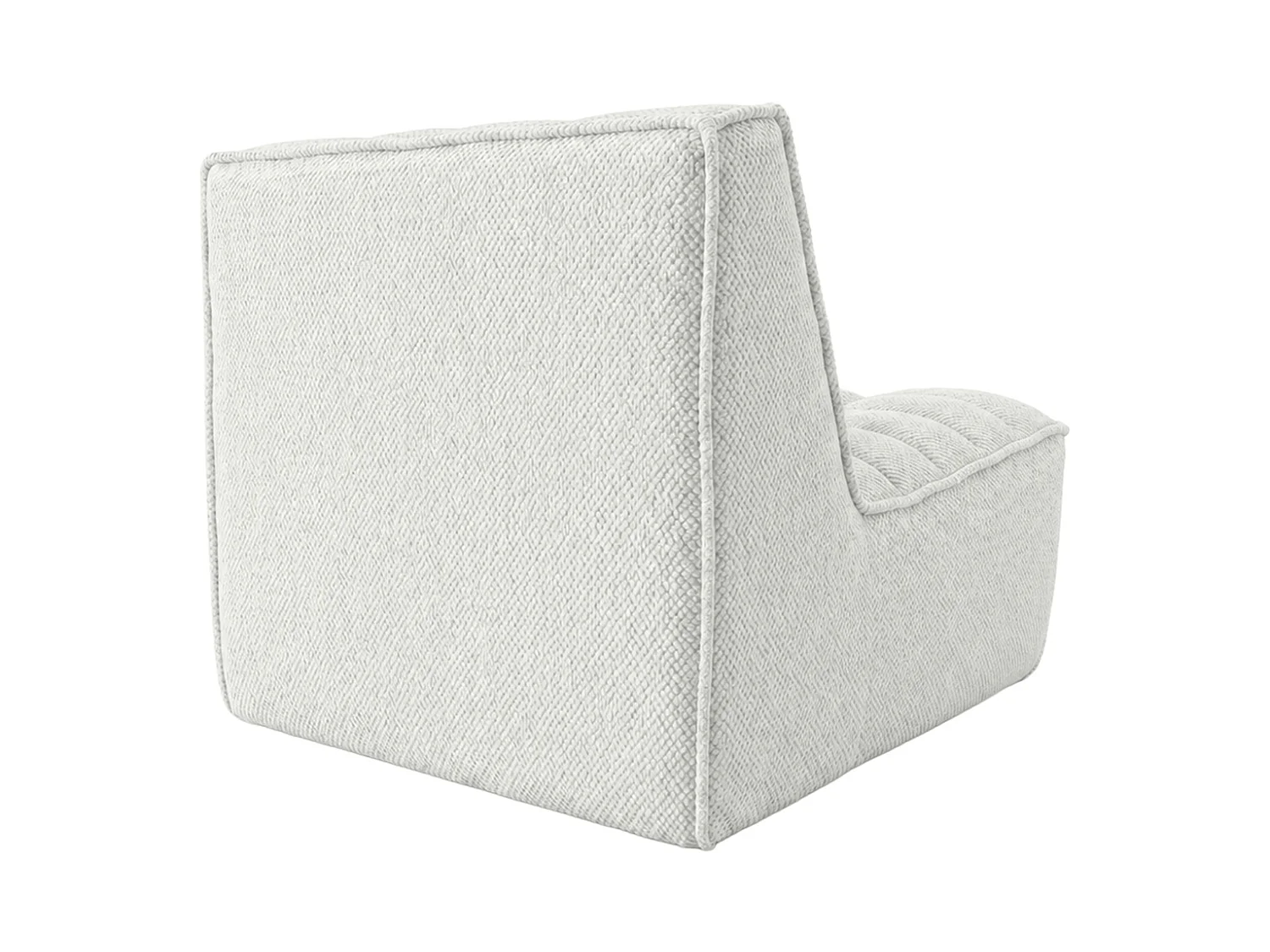 Fauteuil, fauteuil lounge, tissu peluche Pop, blanc glacé, LAZY
