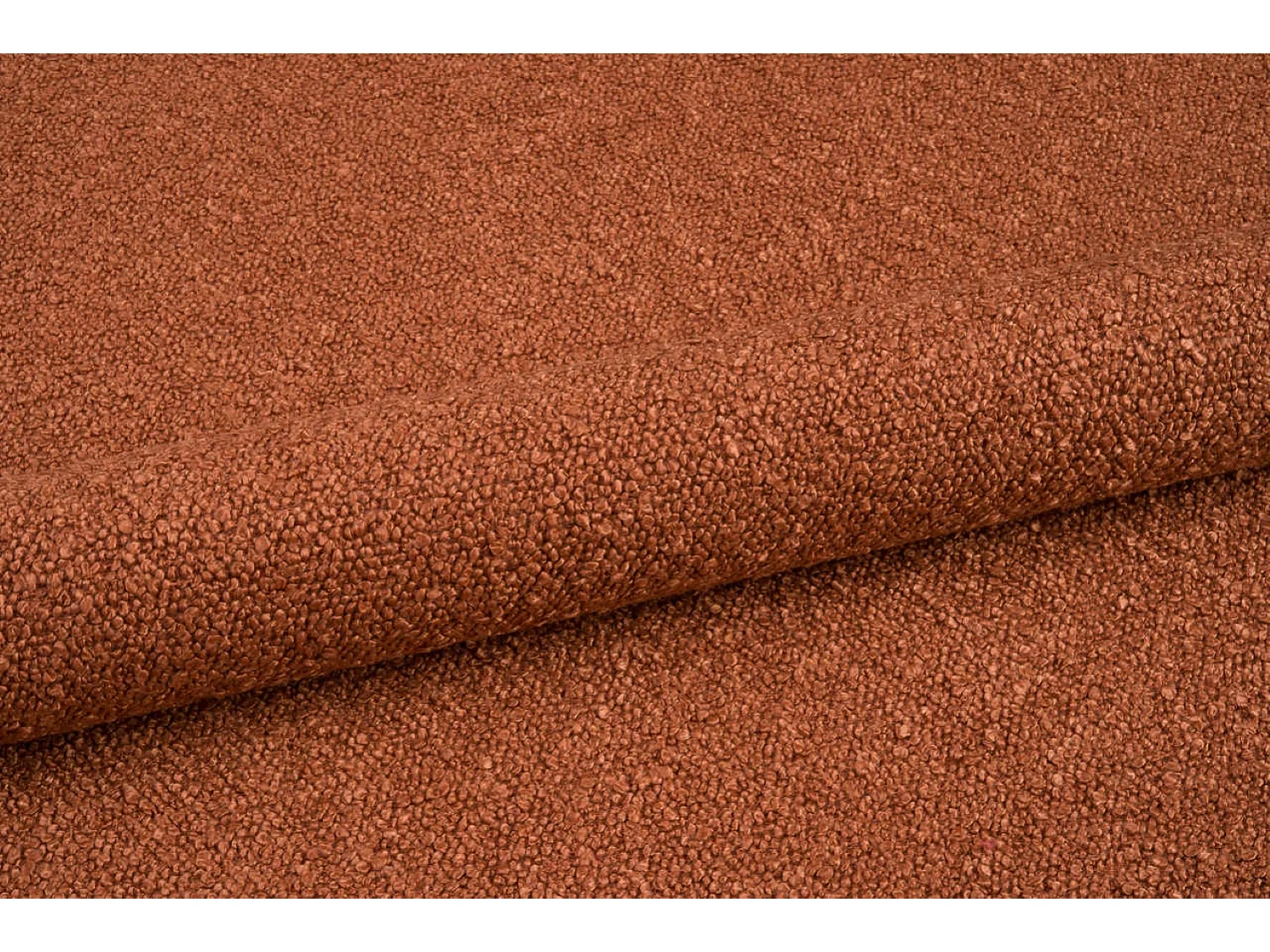 Lit rembourré avec coffre de rangement, tissu bouclé Baloo, cuivre, 200x200 cm, BERO