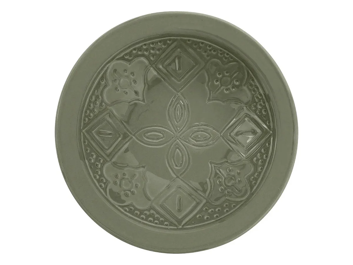Lot de 6 Assiettes Creuses Faïence "Sienna" 23cm Vert Olive