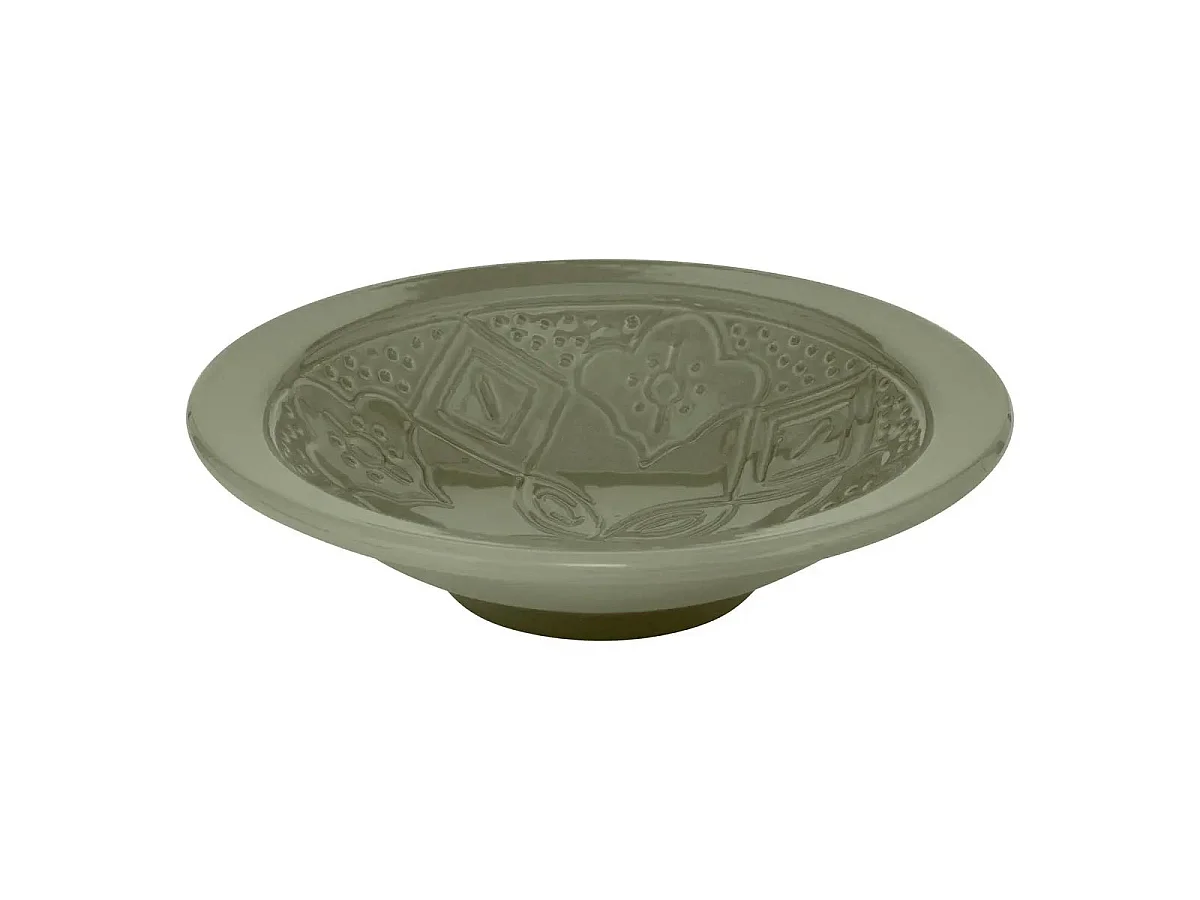 Lot de 6 Assiettes Creuses Faïence "Sienna" 23cm Vert Olive
