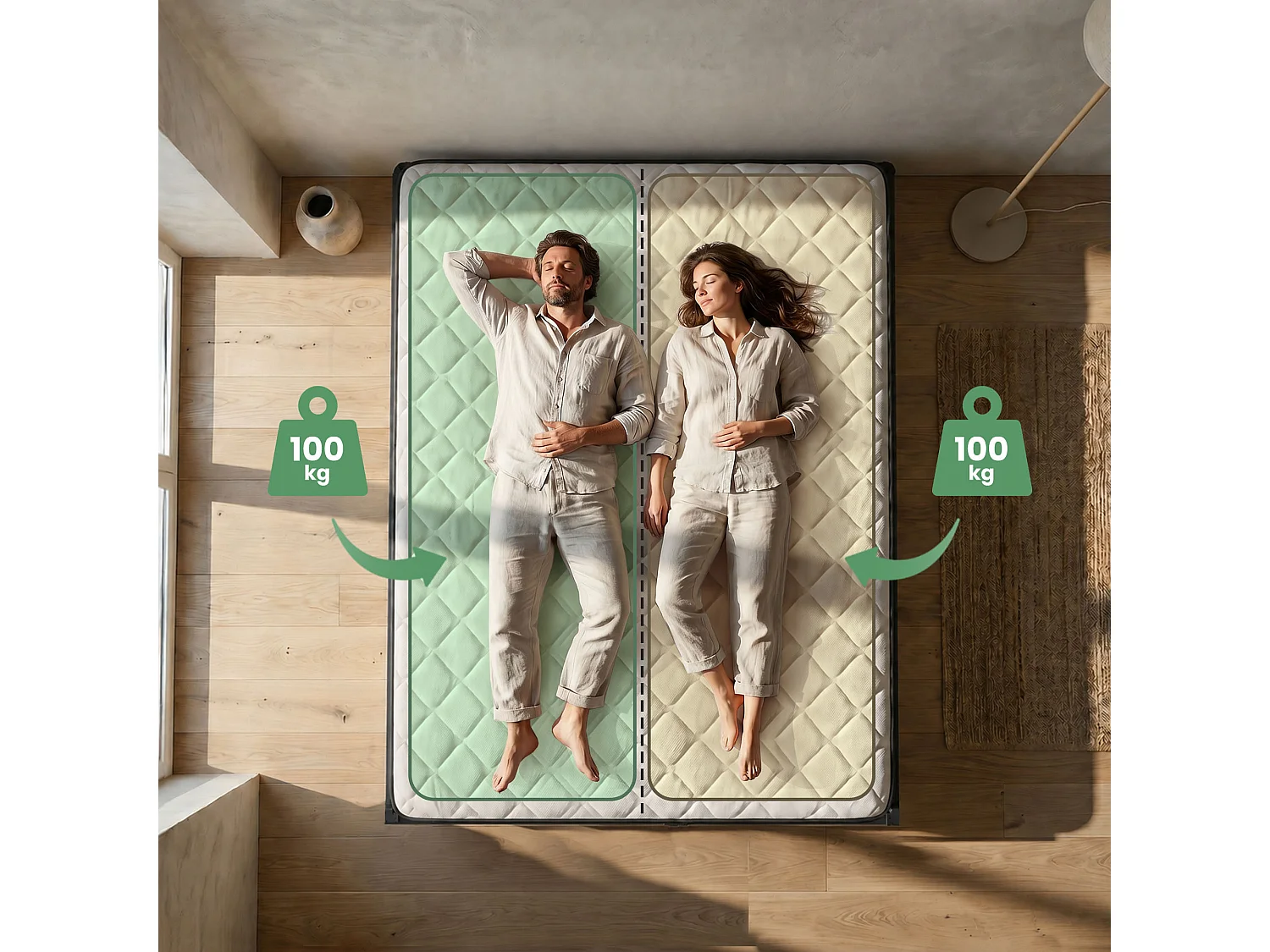 Klapbaar metalen bedframe met matras 160x200 cm Zwart Logeerbed Lattenbodem 9 poten 20 latten