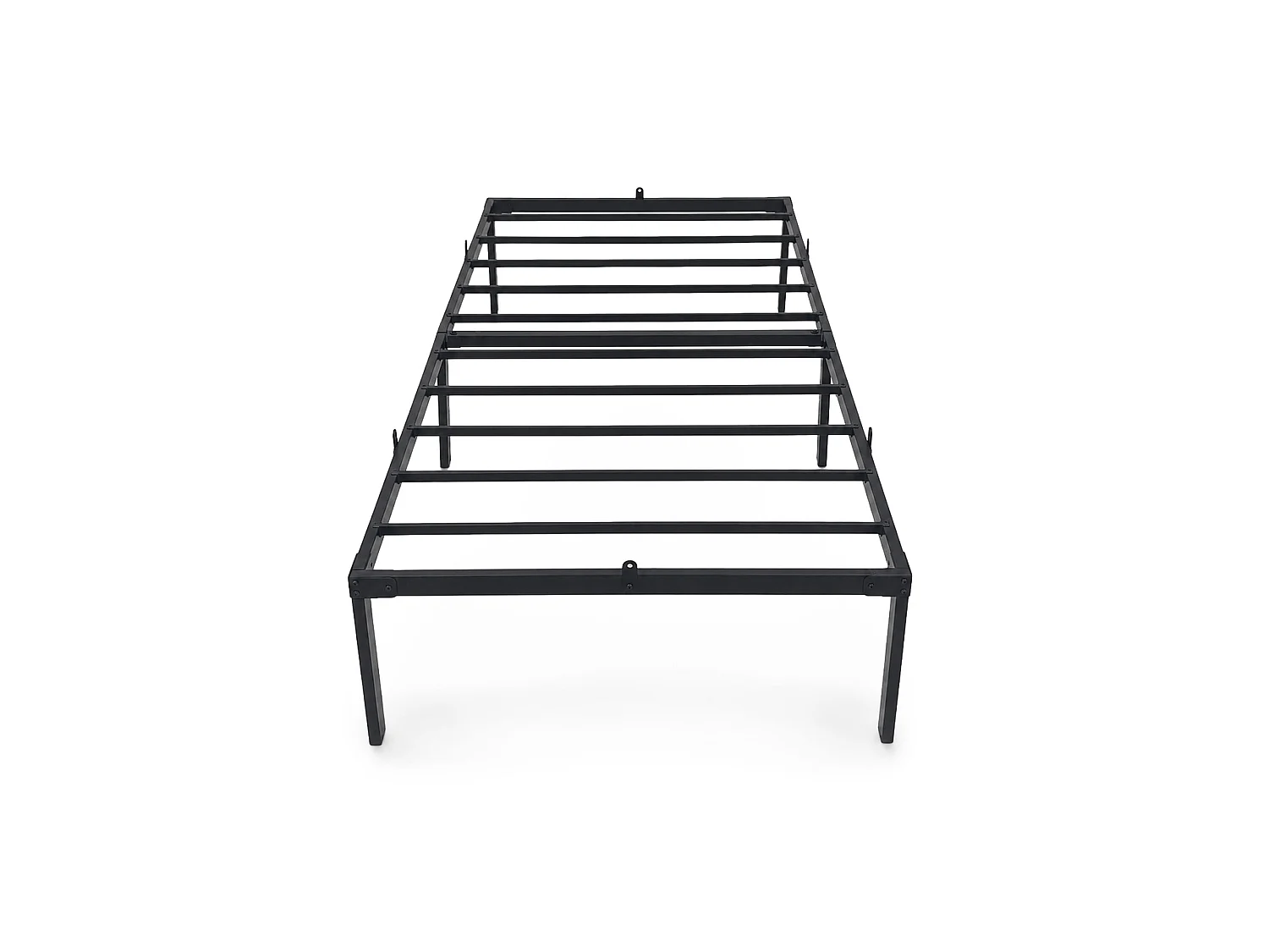 Klapbaar metalen bedframe 90x190 cm Zwart Logeerbed Lattenbodem 6 poten 10 latten