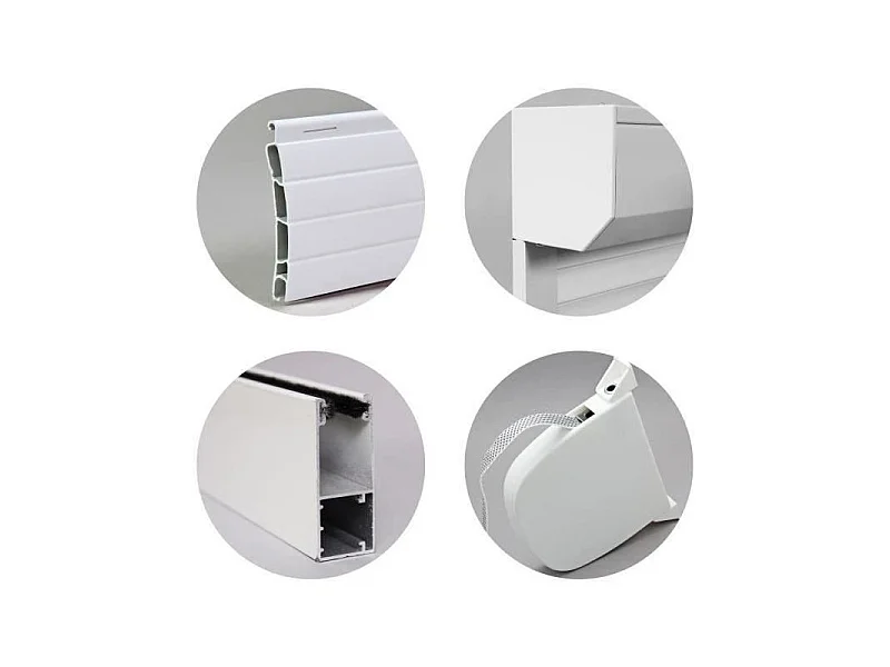 Tapparella Manuale in PVC - Riciclabile - L 120 x H 120 cm - Bianco - Telaio in Alluminio