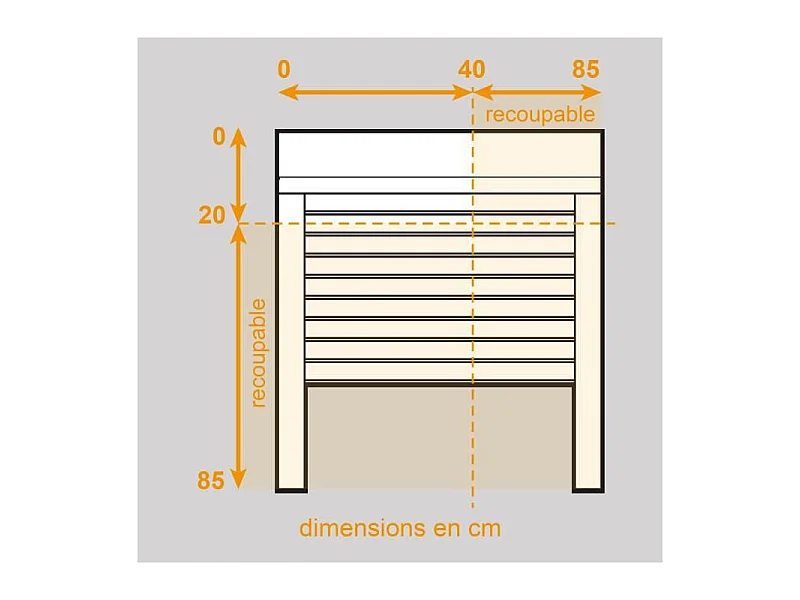 Witte Elektrische Buiten Aluminium Rolluik - Verstelbare Afmetingen - 3 Installatieopties - 100x120 cm