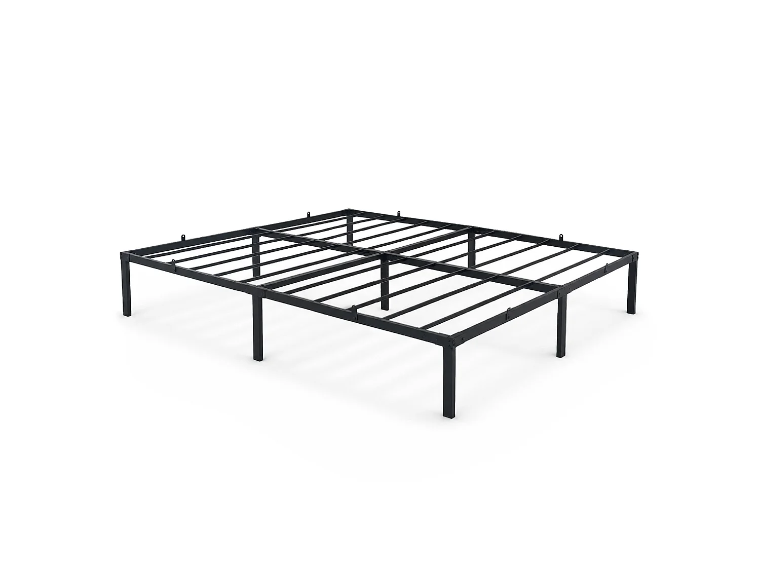 Klapbaar metalen bedframe 160x200 cm Zwart Logeerbed Lattenbodem 9 poten 20 latten