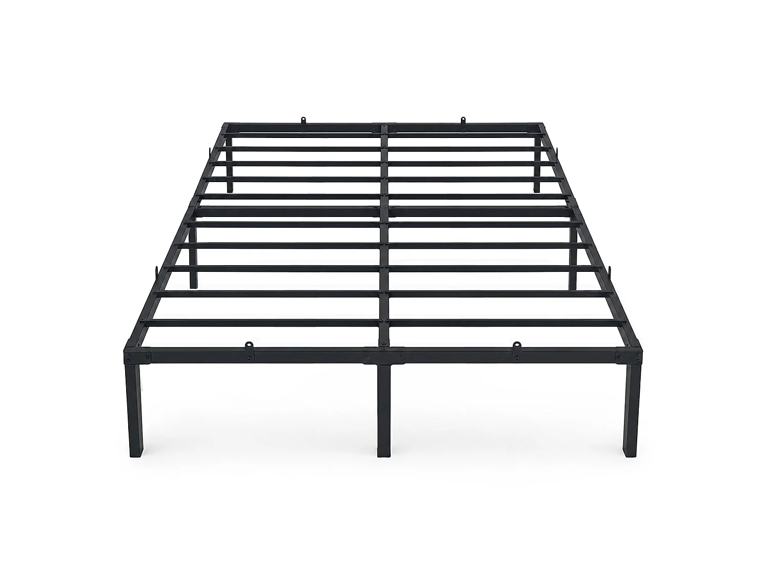 Klapbaar metalen bedframe 160x200 cm Zwart Logeerbed Lattenbodem 9 poten 20 latten