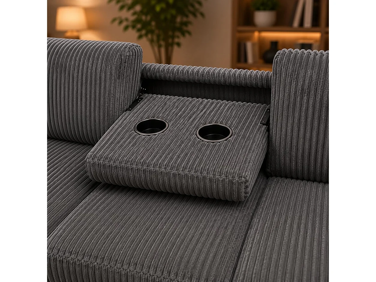 Vienna RHF Corner Sofa with Ottoman & Drop Down Table