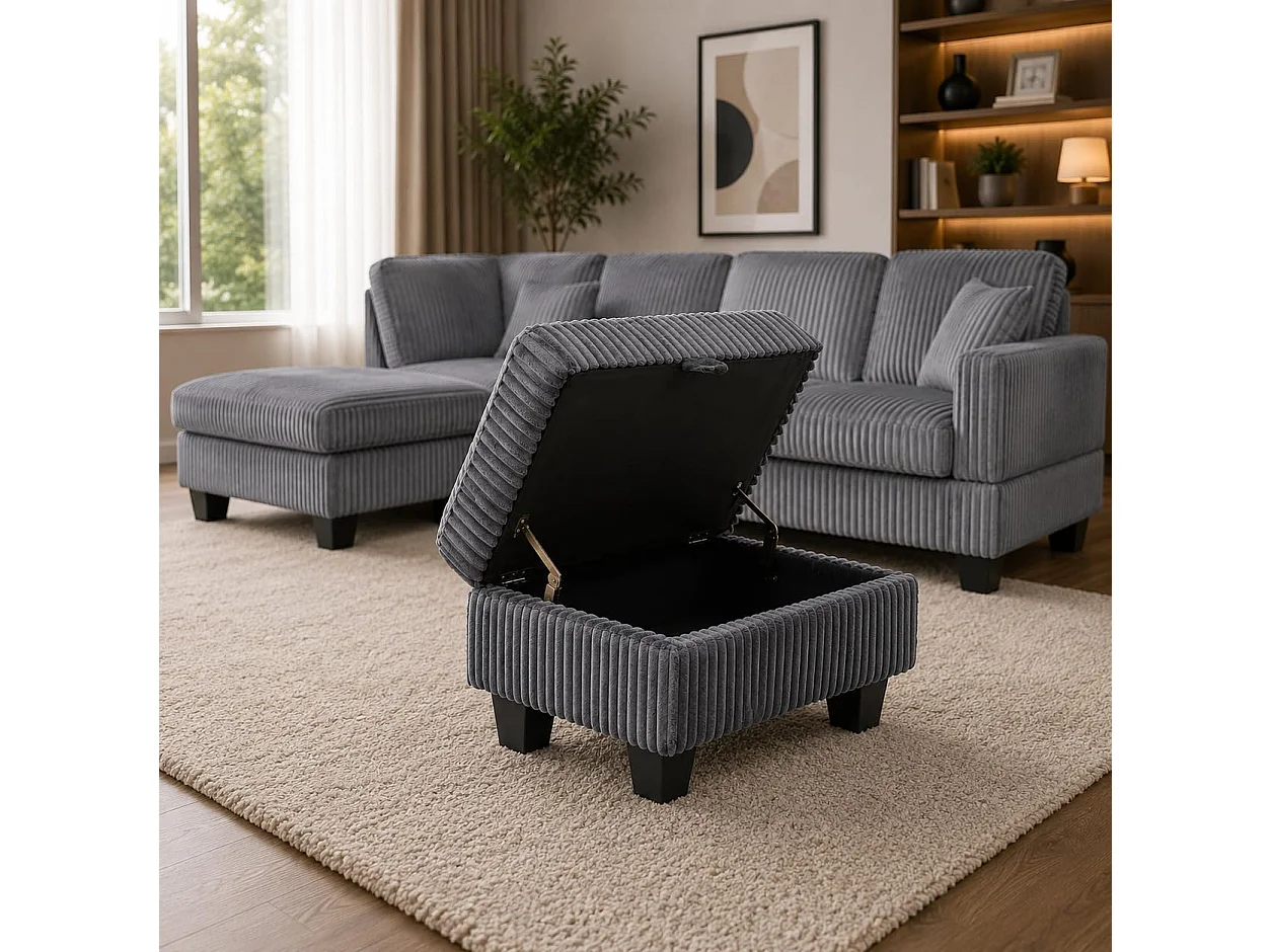 Vienna LHF Corner Sofa with Ottoman & Drop Down Table