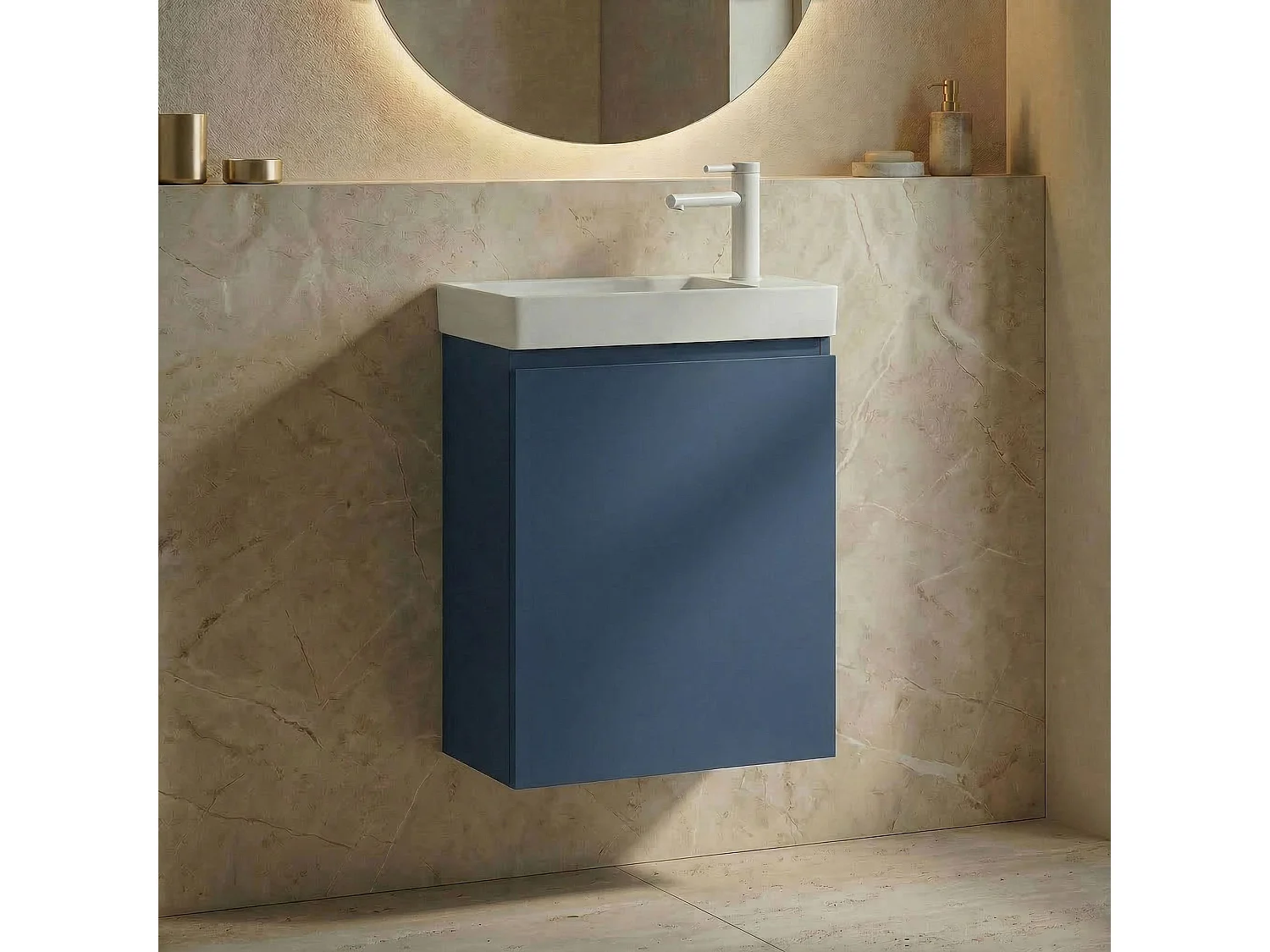 Meuble Vasque "Ferla 40" - 40 x 22 x 50 cm - Petrol Blue