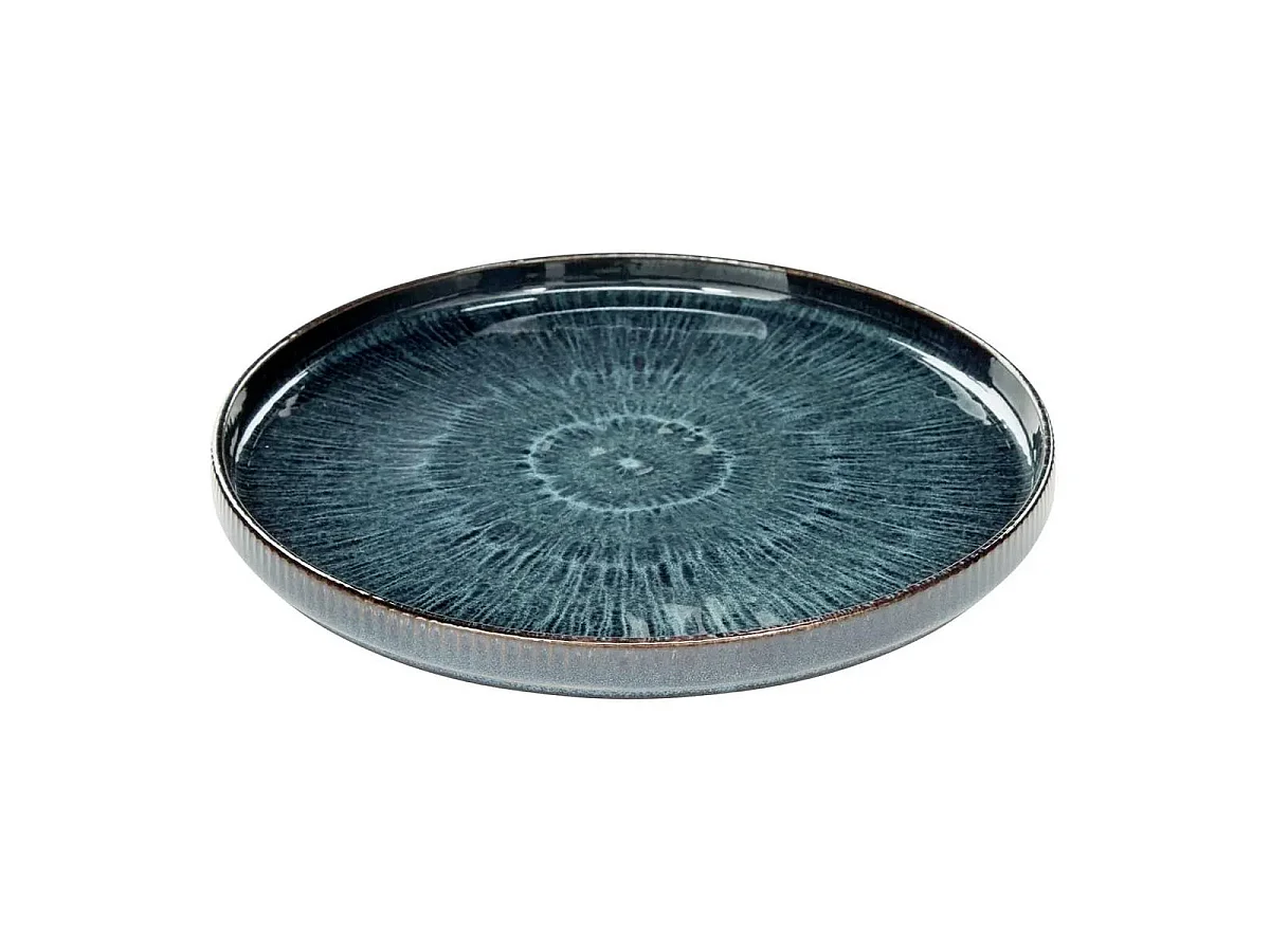 Lot de 6 Assiettes à Dessert "Eva" 21cm Bleu
