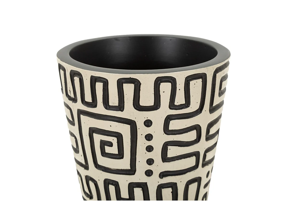 Vase Design "Nairobi" 65cm Blanc & Noir