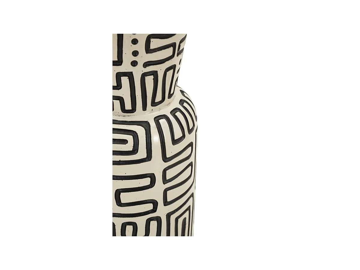 Vase Design "Nairobi" 65cm Blanc & Noir