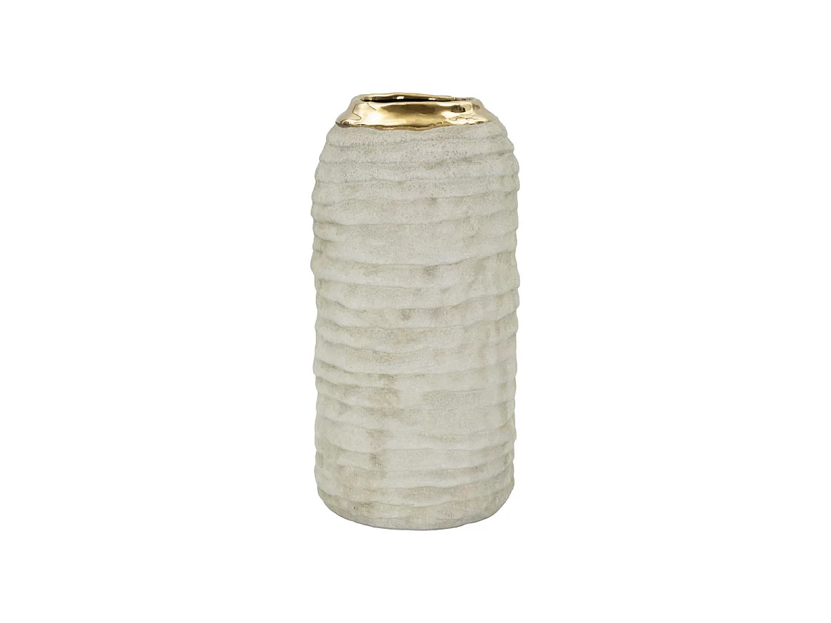 Vase Design en Céramique "Lima" 25cm Gris