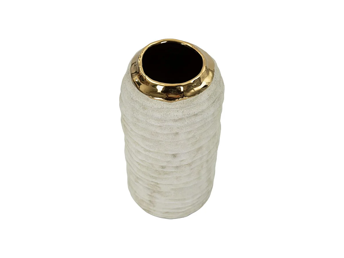 Vase Design en Céramique "Lima" 25cm Gris