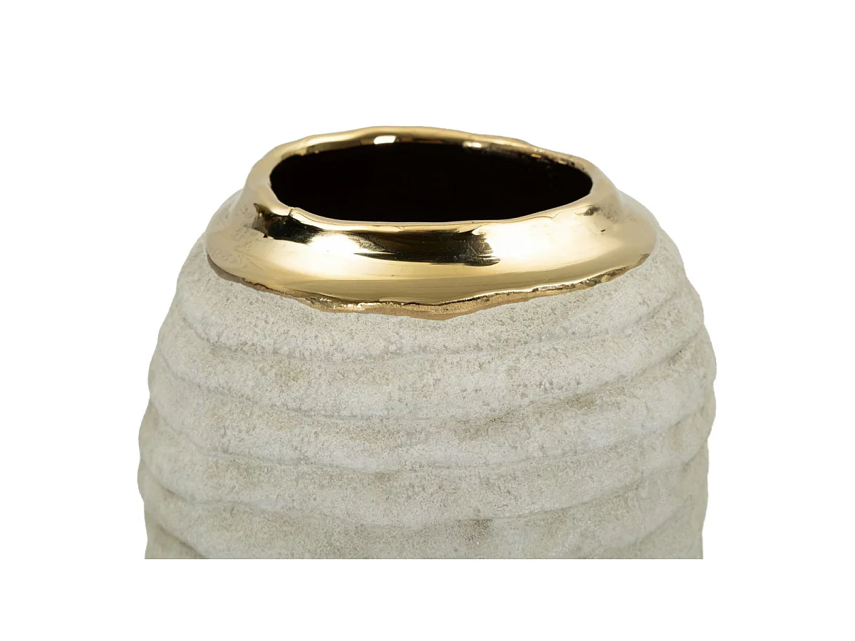 Vase Design en Céramique "Lima" 25cm Gris