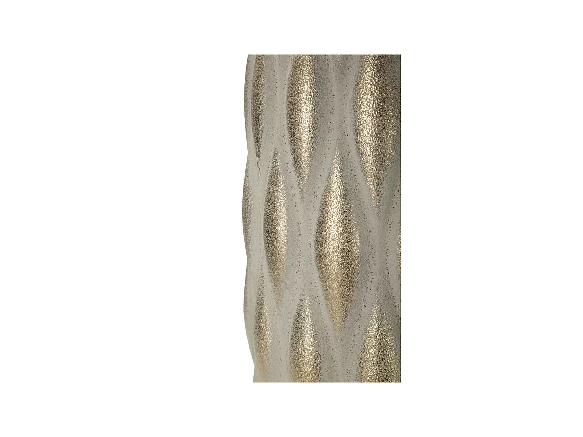 Vase Déco en Céramique "Pepitas" 44cm Gris & Or