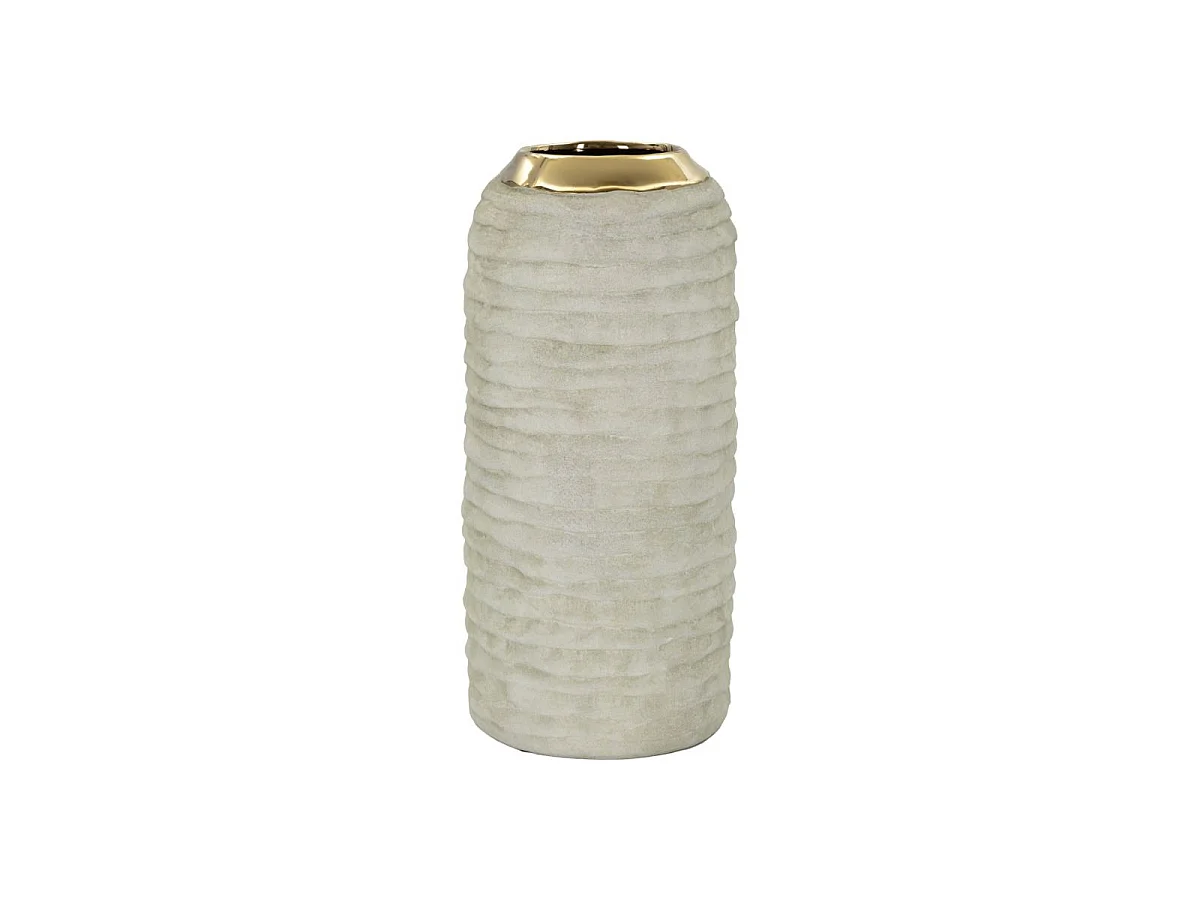 Vase Design en Céramique "Lima" 30cm Gris